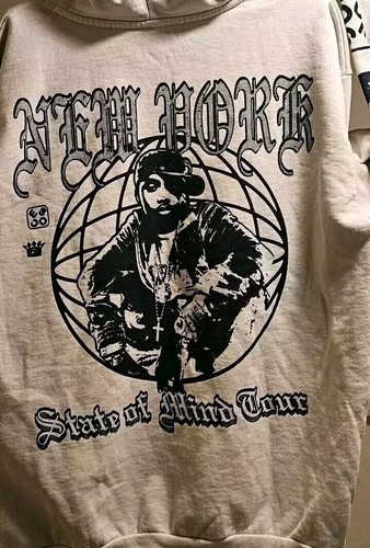 NAS NYSOM TOUR 2023 Sand Hoodie Official Merch Size Med NY State Of Mind - Picture 8 of 22