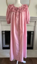 Vtg 60s 70s Atelier Iku Muumuu House Coat Robe Dress Sz M/L MOD Retro Rare!