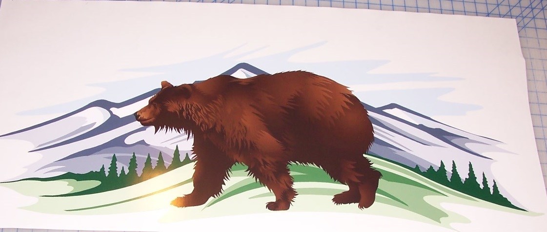 Brown Bear RV Trailer or Wall Mural Decal Decals Graphics Sticker Art Camper