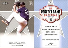 PEYTON SMITH 2020 LEAF PERFECT GAME NATIONAL SHOWCASE ROOKIE CARD #82
