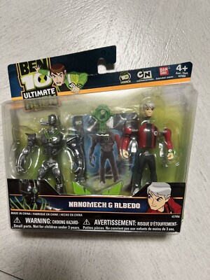 Ben 10 Ultimate Alien Nanomech & Albedo 3'' Action Figures 2010 Bandai 27956 NEW!