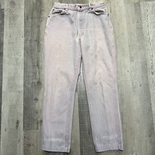 VTG Lee Riders Womans Sun Faded Pink/Purple Striped High Waisted 80s Mom Jeans