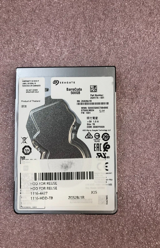 Seagate BarraCuda 2GH17A-031 500 GB SATA III 2.5 in Laptop Hard Drive