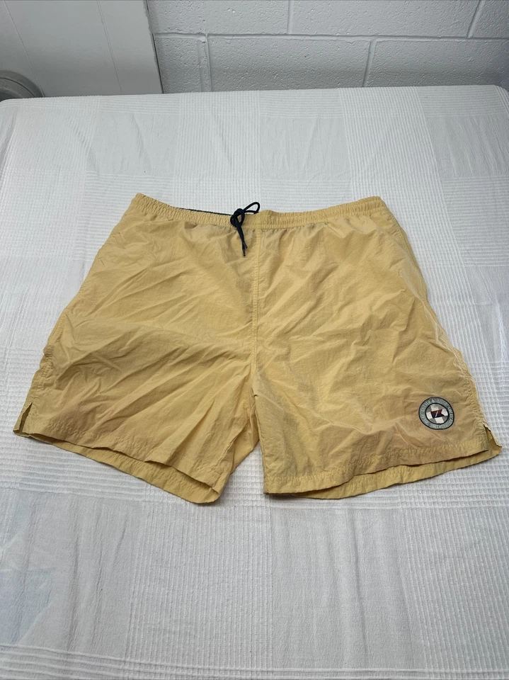 CUTTER & BUCK Mesh Lined Elastic & Draw String Waist Swim Trunks 2XLT Yellow - Image 2 of 4