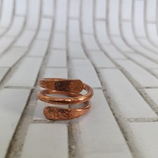 Pure Copper Band And Beautiful Meditation Ring, Handmade Adjustable Ring