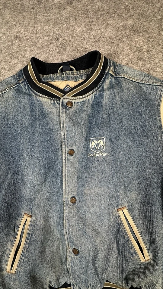 Vintage 90s Gear For Sports Dodge Ram Embroidered Size Large Bomber Jacket - Image 4 of 4