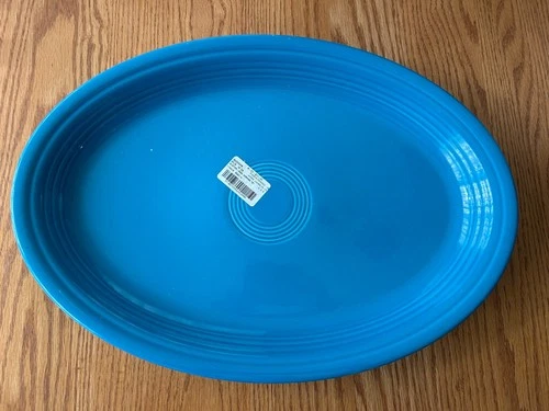 Fiestaware 19 inch OVAL SERVING PLATTER Fiesta Peacock - New with Sticker