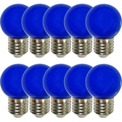10x LED Leuchtmittel Tropfen Kugel 2W =25W E27 Glas Lichterkette Biergarten BLAU