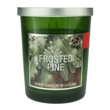 27776 - Fragrant Frosted Pine Scented Candle 14 oz with Fresh Aroma for Cozy Hom