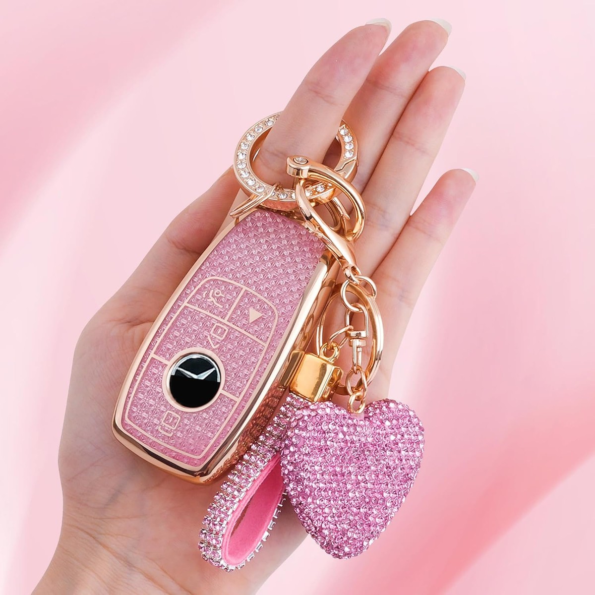 Bling Small Key Case TPU Car Key Case Cover Fob Holder Shell For