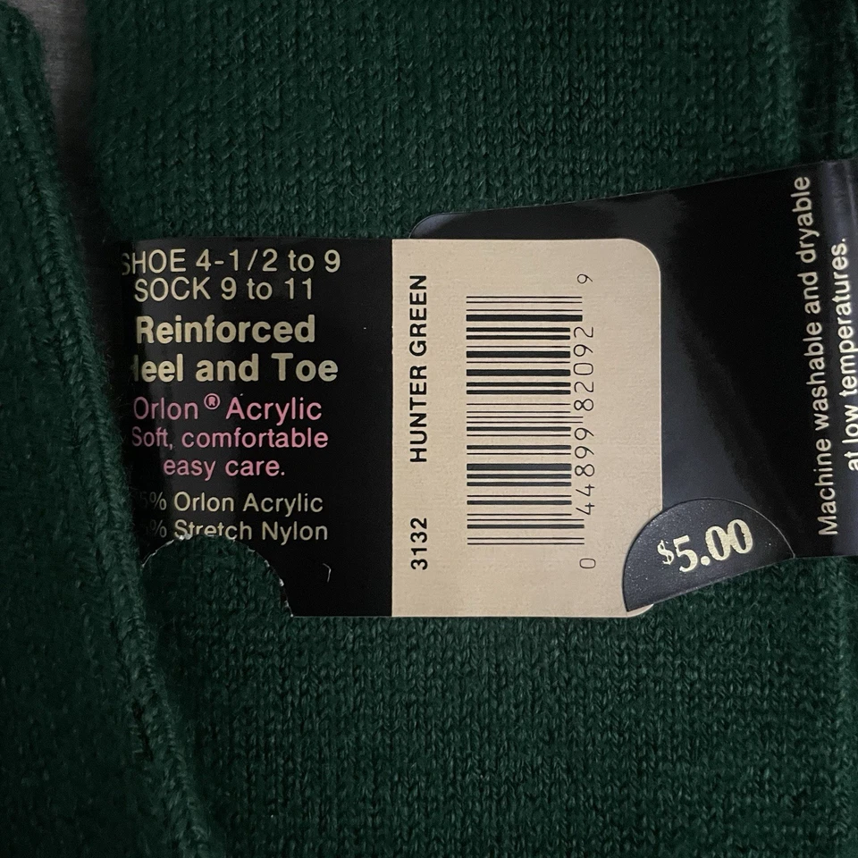 (Lot Of 3) Vintage Gold Toe Fluffies Dress Socks Tall Acrylic Gray/Maroon/Green - Image 2 of 4