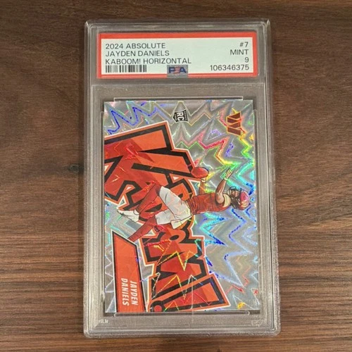 Panini Absolute Kaboom! Horizontal Jayden Daniels #7 Rookie PSA 9 Commanders