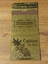 Vtg. Oakhurst Tea Room, Somerset, Pennsylvania Matchcover (Z1)