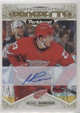 2018-19 Upper Deck Parkhurst Prominent Prospects Gold Michael Rasmussen Auto 0cy