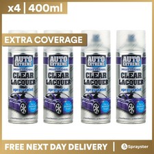 4 x 400ml Clear Lacquer Gloss Spray Paint Aerosol Can Auto Extreme Car Van Bike