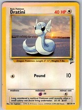 POKÉMON TCG DRATINI 38/130 UNCOMMON BASE SET 2 LIGHTLY PLAYED