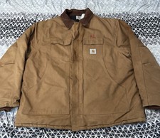 True Vintage 80's Carhartt CQ186 Work Jacket Coat Quilt Lined Size 52 READ