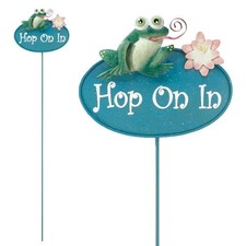 Hiding Metal Key Keeper Stake or Wall Decor Frog