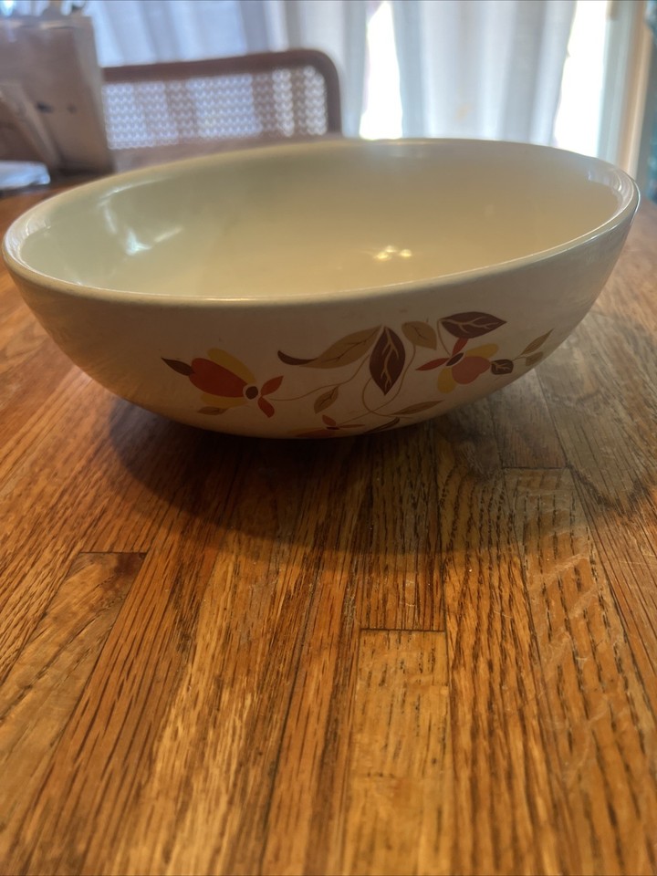 VINTAGE HALL SUPERIOR AUTUMN LEAF JEWEL TEA SERVING BOWL DISH 9 Inch ...