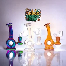 Mini 4" Electroplated Donut Rig W/Banger (Leave A Comment With Your Color)