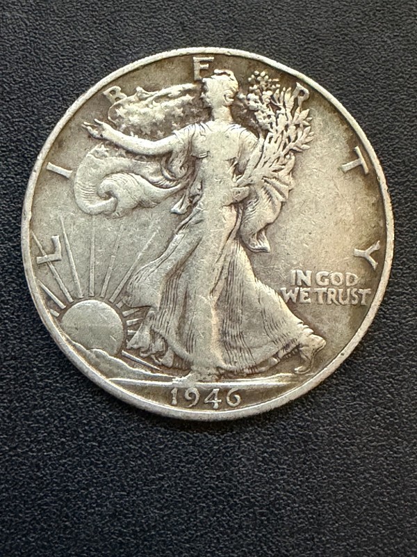 1946-S  San Francisco Mint Silver Liberty Walking Half Dollar  lot # 2270