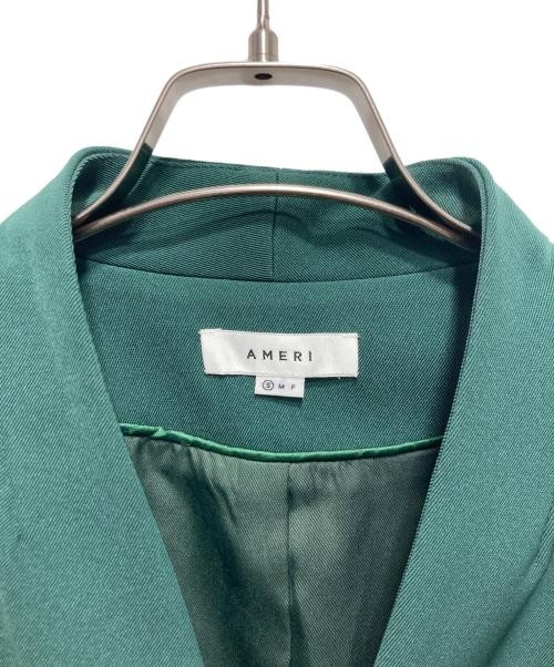 Ameri Ladies Green Collarless Jacket S Polyester … - image 6