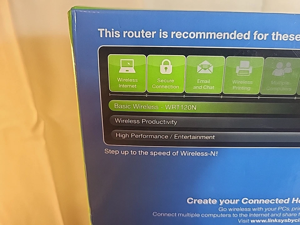 Cisco Linksys Wireless-N Home Router Model WRT120N New in Box - Image 4 of 4