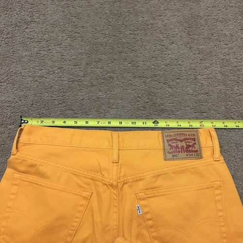 Levi’s 541 Athletic Fit Men’s Jeans Neon Orange White Tab W34 L32 - Picture 9 of 9
