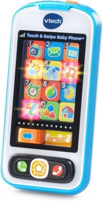 Interactive Blue Baby Phone with 12 Light-Up Apps - Ideal for Ages 6 +