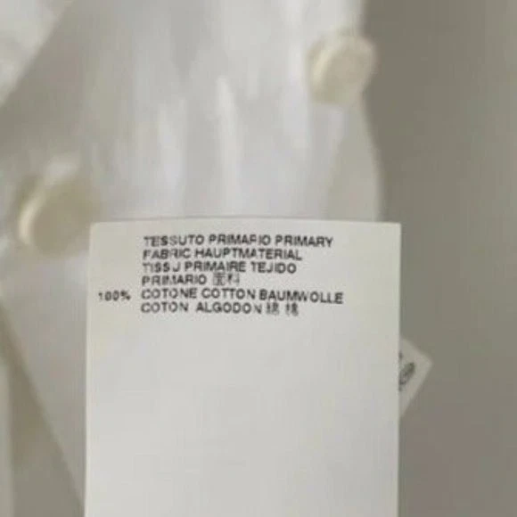 Abito MM6 Maison Margiela bianco cotone bavero aderente e svasato senza maniche avvolgente 42 6