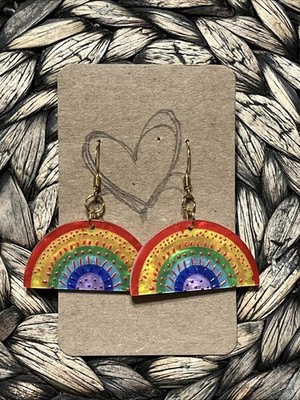 Rainbow Fruit Slice Earrings NEW