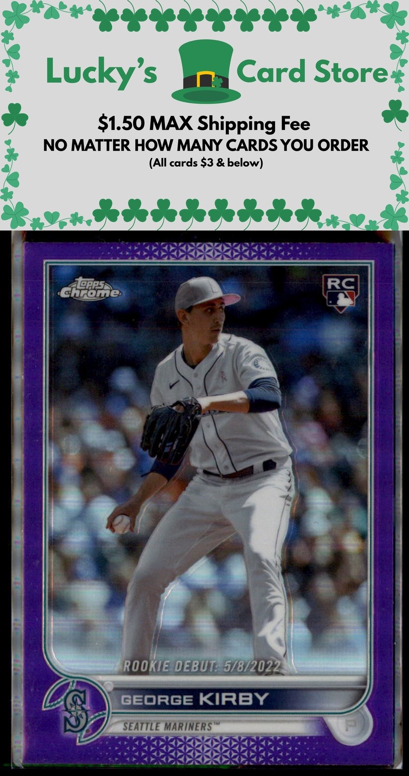 2022 Topps Chrome Update #USC101 George Kirby Purple Refractor Rookie