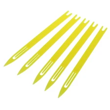 5 Pcs 2# Yellow Plastic Fishing Net Repair Netting Needle Shuttles U3E76055