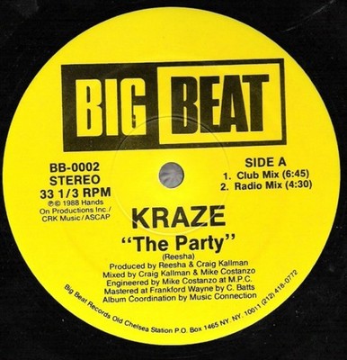 Kraze, The Party, (12''), VG+, 3757494601