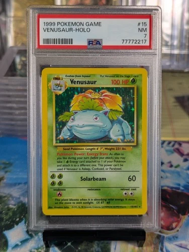 Awesome Cert 77772217 Base Set 1999 Venusaur 15/102 PSA 7 🔥
