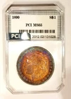 1890-P MS 65 Rare Date Album Toned  Morgan Dollar Scarce Date PCI
