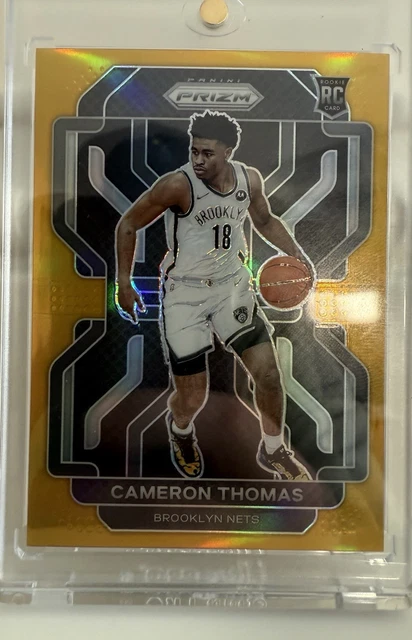 2021-22 Panini Prizm #297 Cameron Thomas Rookie TRUE GOLD #01/10 SSP RC 1/1 Nets