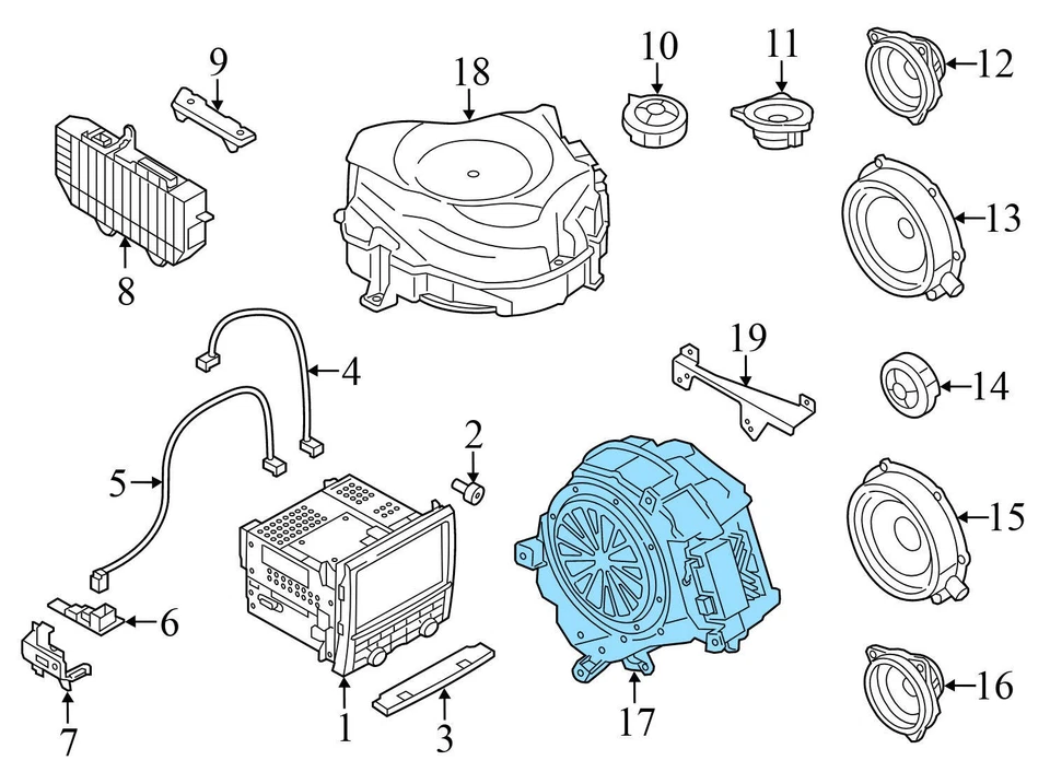 2011-2016 PORSCHE CAYENNE - BOSE Subwoofer / Woofer Speaker 95864501000 - Image 4 of 4