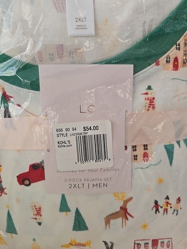 LC Lauren Conrad Jammies For Your Families® Men Holiday Pajama Set - Size 2X LT - Picture 3 of 3