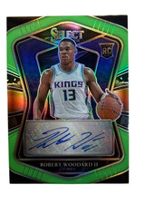 2020-21 Select Rookie Signatures Neon Green Prizm /99 Robert Woodard II Auto RC