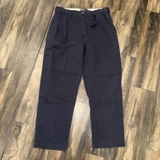Polo Ralph Lauren Classic Chino Andrew Pant Pleated Navy Blue Men's Size 35/30