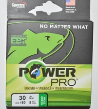 power pro fishing line braid 30lb 150yd spool moss green spectra fiber
