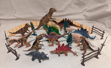 Small Plastic Dinosaurs Mixed Lot of 12 plus some accessories Toys Various sizes