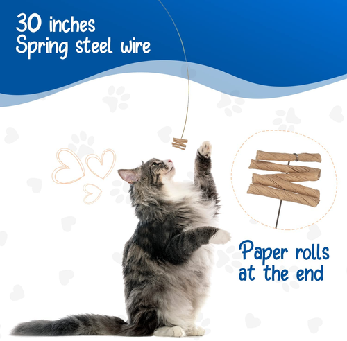 Products 101 Interactive Cat Toy, Brown - Picture 4 of 8