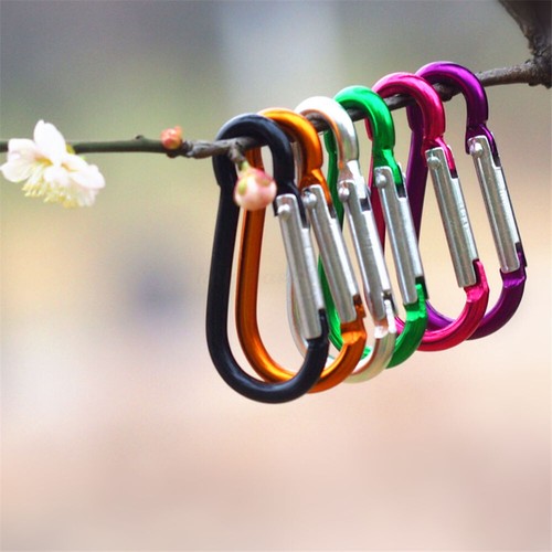 10x Mosquetón Clip Gancho a Presión Llavero Ligero Duradero Ideal Camping y Viaje - Imagen 3 de 9
