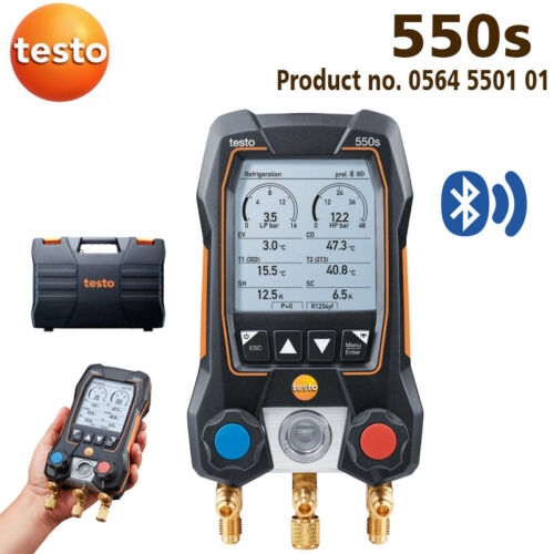 Testo 550s Smart Digital Manifold Wired Clamp Temperature Probes 0564 5501 01
