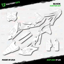 Whiteout Slick Racing Graphics Kit fits 17-20 Kawasaki KXF250 Kxf 250 Decals