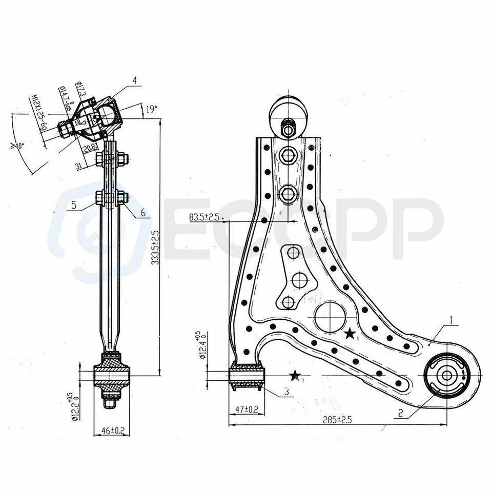 Brazos de control de suspensión 8 piezas para Chevrolet Aveo5 Wave Swift+ extremos de varilla de amarre 04-11 Foto 2 de 4