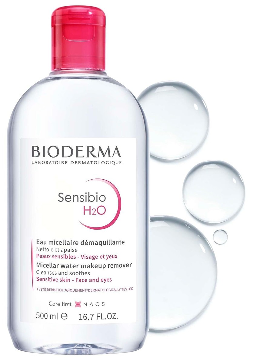 Bioderma Sensibio H2O 500ml ×6本 Bioderma Sensibio H2O Micellar Water, Makeup Cleanser for