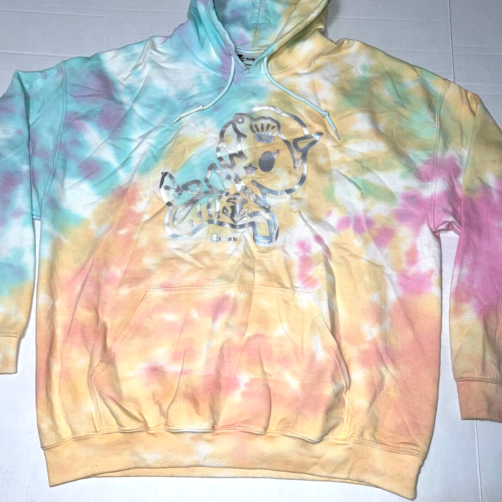 TOKIDOKI Felpa Donna Felpa con Felpa con Felpa con Felpa con Felpa con Cappuccio XL Mermicorno Pony SIRENA Tie Dye KAWAII